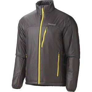 Marmot Men's Gray Neon Baffin Slim Mountain Outdoor Puffer Jacket Size M